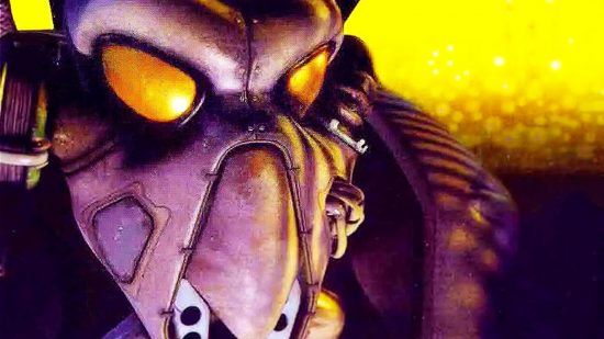 Fallout 2 remade as an FPS game, which you can play right now for free. A futuristic warrior in a suit of power armour from RPG game Fallout 2