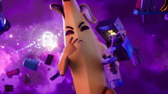 Seeing a "Fortnite successfully logged out" message? Here's what's up: a banana man in space