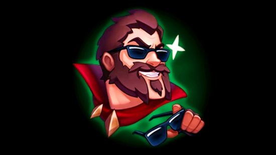 League of Legends emotes - cartoon artwork of Graves taking off his sunglasses to reveal another pair of sunglasses