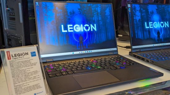 Lenovo Legion AI gaming laptop at CES 2023 booth