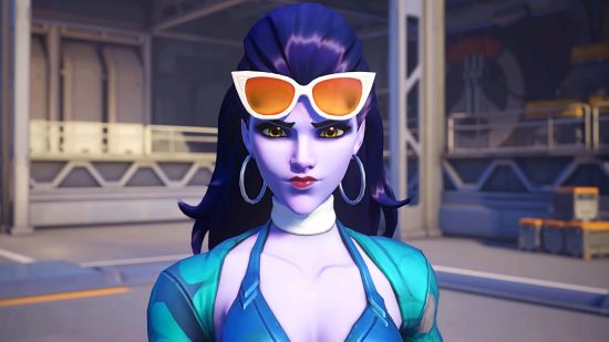 Overwatch 2 dev update - Widowmaker in her summer outfit and white sunglasses