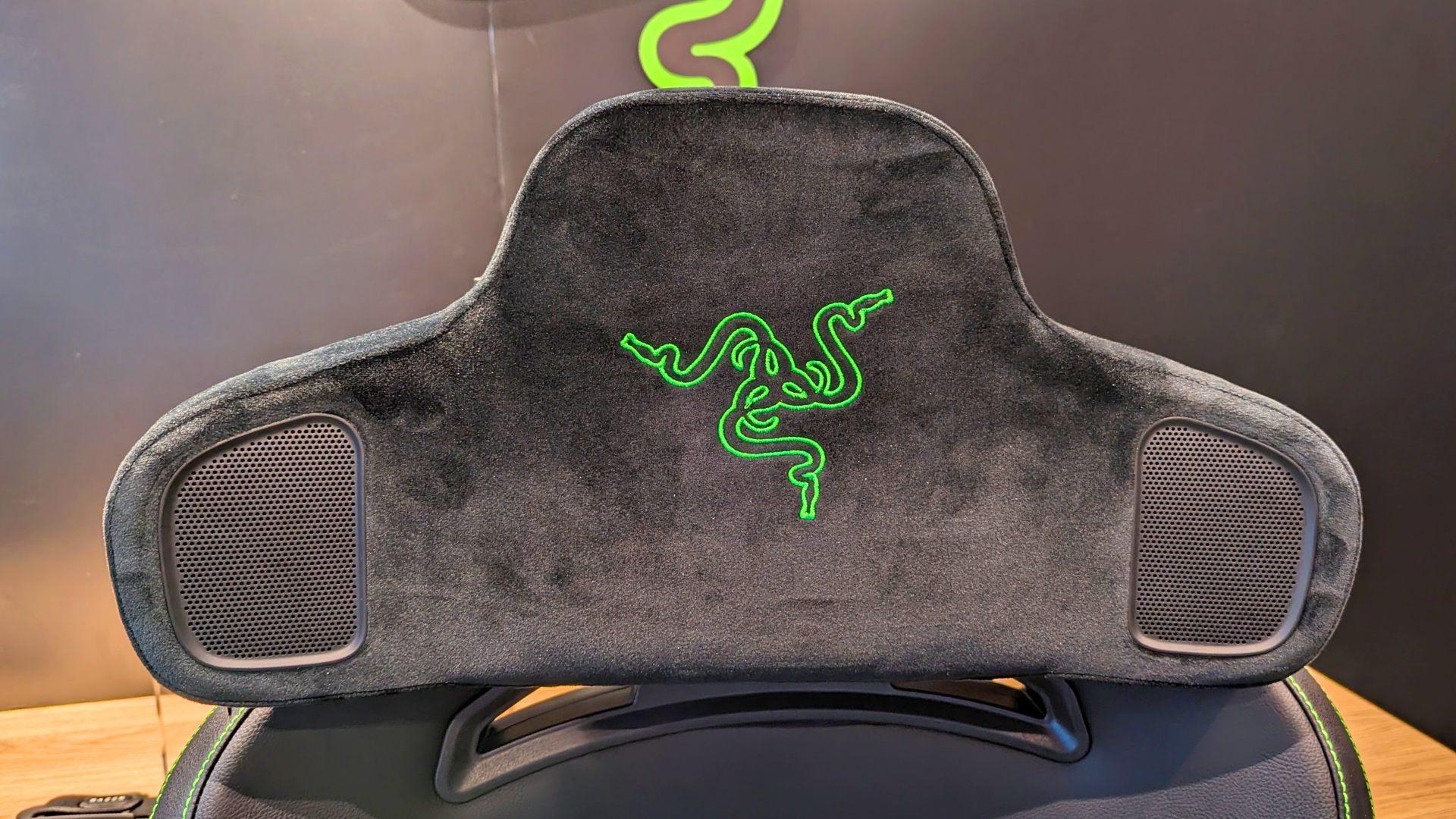 Razer Project Carol gaming chair pillow attached to Enki Pro