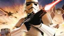 Star Wars Battlefront returns with Insurgency Sandstorm conversion mod. A Star Wars Stormtrooper from FPS game Battlefront firing a laser rifle