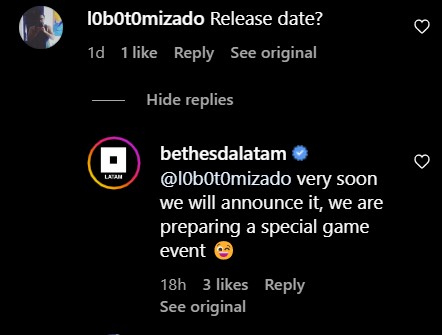 Starfield release date announced “very soon” says Bethesda. A reply from Bethesda on Instagram saying the Starfield release date will be announced very soon