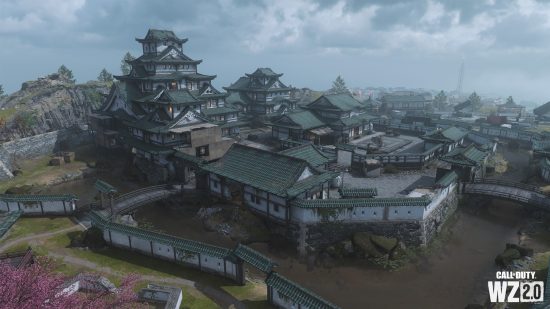 Warzone 2 Ashika Island: a japanese castle and surrounding buildings