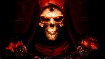 Blizzard sale - the hooded, skull-faced figure from the cover of Diablo 2