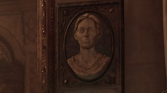 Meilleurs mods hérités de Poudlard: une sculpture en bois d'un visage féminin
