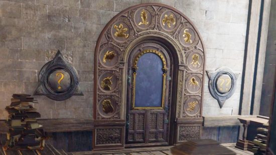 Hogwarts Legacy Door -Nummer Rätsel: Ein leeres Arithmak -Puzzle in Hogwarts Schloss
