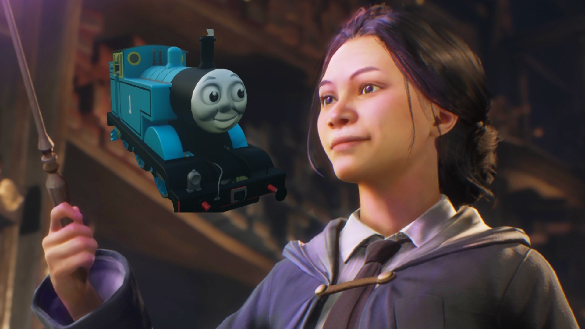 Hogwarts Legacy mod adds iconic Skyrim villain Thomas the Tank Engine