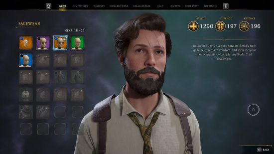 Beste Hogwarts Legacy Mods 2023: Ein Student, der zu jung aussieht, um Gesichtspunkte ein ziemlich luxuriöser Bart anzubauen