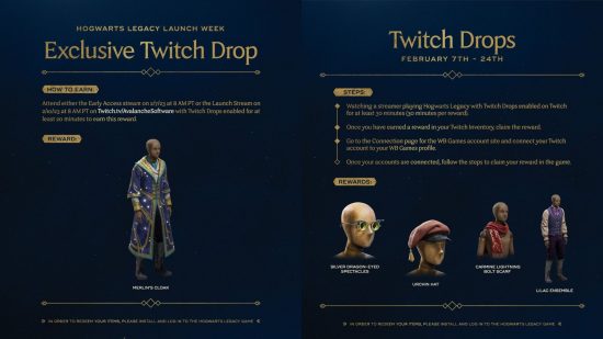 Hogwarts Legacy Twitch drops and where to find them