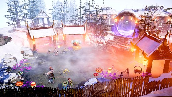 Lost Ark Anniversary update - a hot spring is enjoyed by many people and a giant rubber duck
