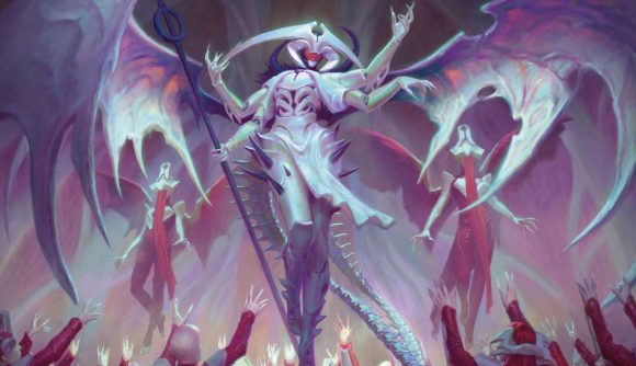 Three spooky angel-like creatures from Magic the Gathering Phyrexia