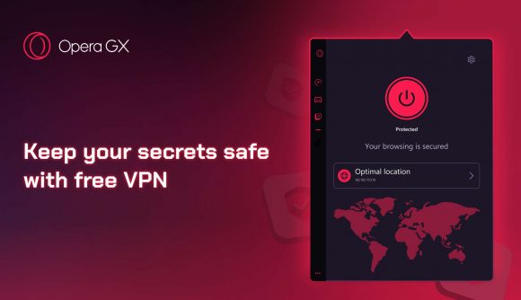 A screenshot of Opera GX's VPN