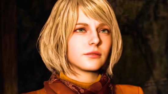 Resident Evil 4 Remake directors didn't want to do it: a young woman with blonde hair and an orange outfit, Ashley from RE4 Remake