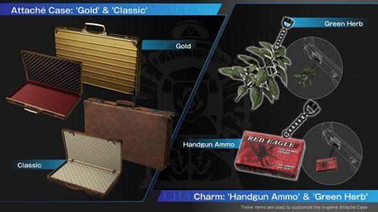 Resident Evil 4 remake release date: Pre-order items for the upcoming action-survival horror game, including talismans and skins for the attache box in both versions.