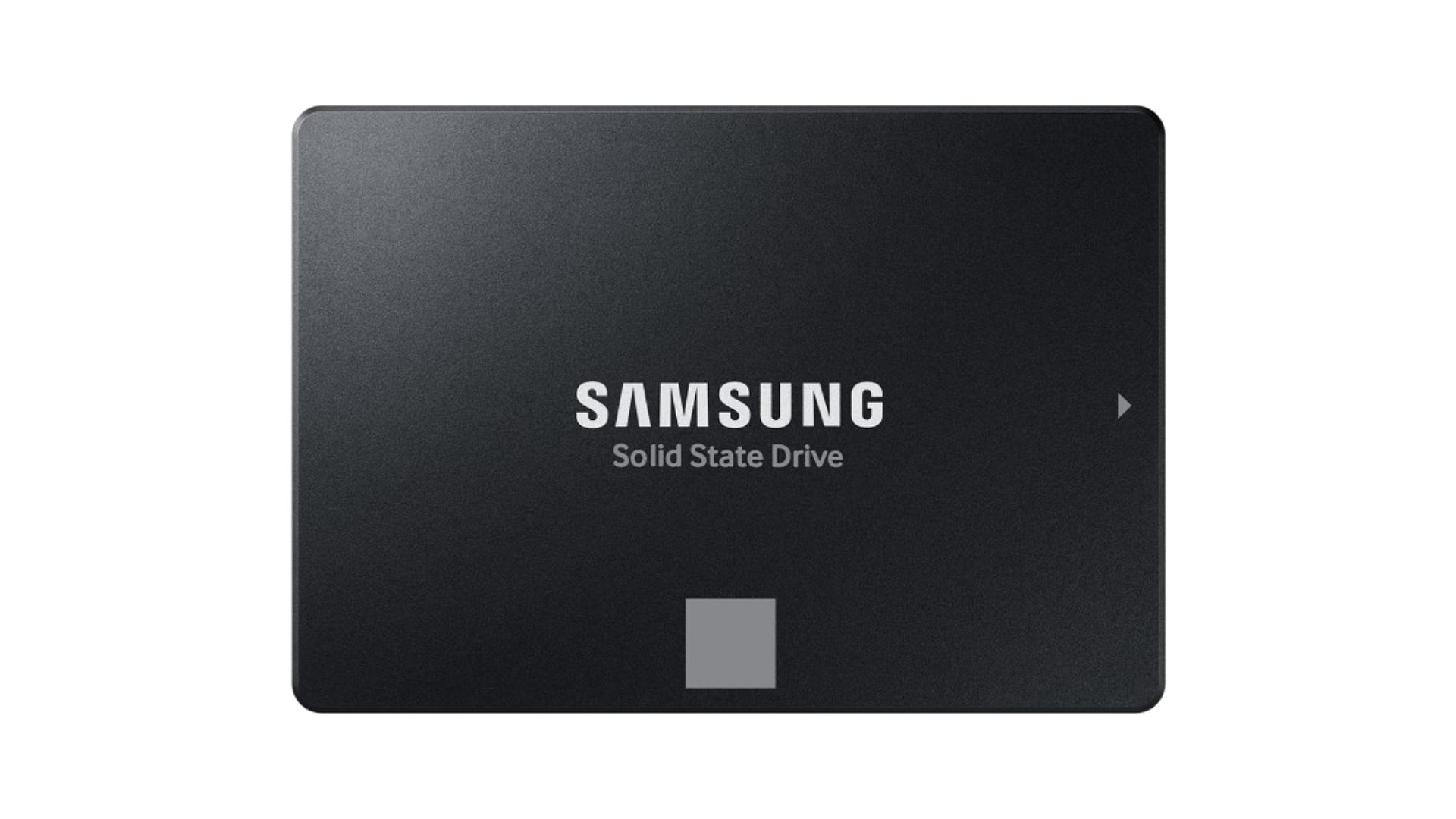 Samsung Evo 870 SSD on white backdrop