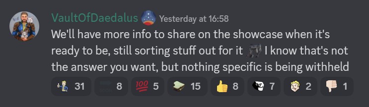 Starfield showcase may be a while as Bethesda is still “sorting stuff”: A comment on Discord from a Bethesda developer discussing Starfield