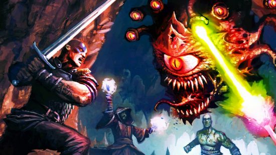 Steam sale gives you $400 worth of games for the price of one: A warrior from RPG game Baldur's Gate swings a sword towards a flying demon