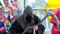 The Sims 5 Project Rene - a person dresed as The Grim Reaper
