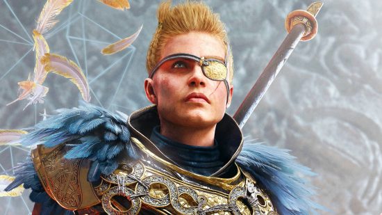 Ubisoft sanctions 19,000 player accounts due to “fraudulent exploit”: A blonde Norse god with an eyepatch, Odin from Ubisoft RPG game Assassin's Creed Valhalla