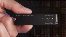 Hand holding WD Black SN770 SSD