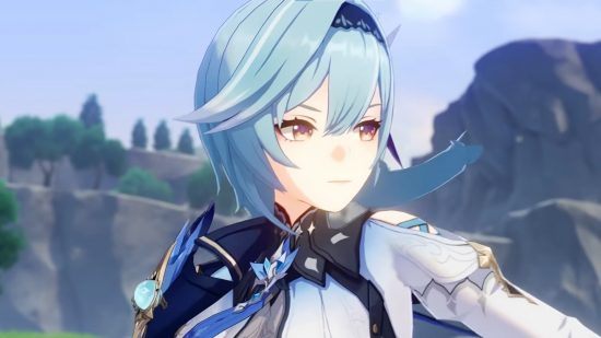 Genshin Impact 3.6 still won't give us Eula rerun after 18-month wait: anime girl with blue hair frowning