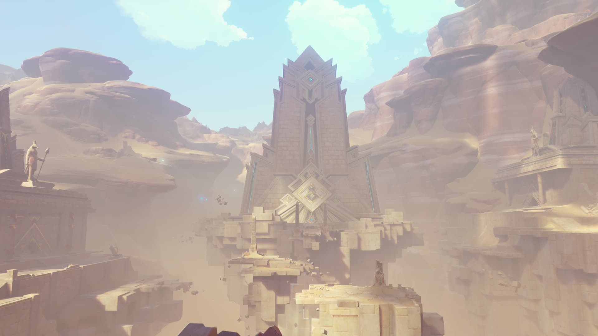 Genshin Impact 3.6 adds even more desert locations, according to leak: large stone structure in a desert