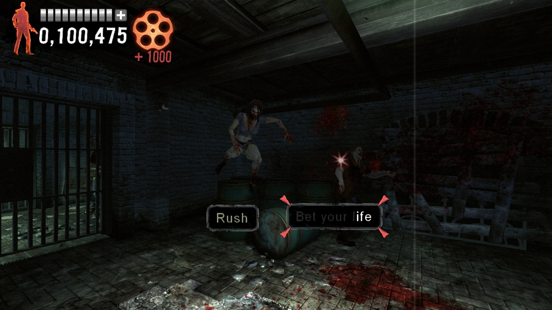 Best educational games: The Typing of the Dead: Overkill. Image shows a player typing a word to kill zombies.
