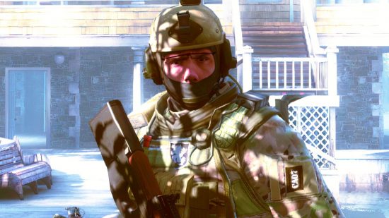 Counter-Strike 2 reveal sends CSGO Steam count soaring: A soldier in full tactical gear holding a grenade in Vale FPS game CSGO