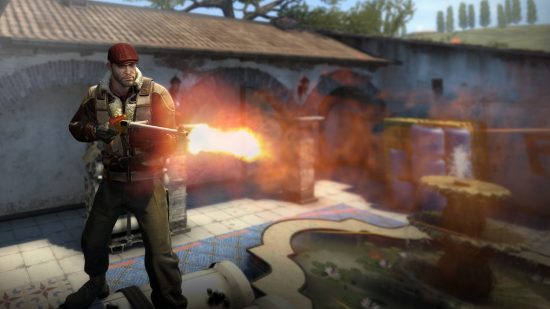 Counter-Strike 2 släppningsdatum: En soldat stod ovanför en pool