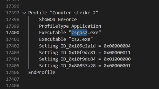 An image showing backend code relating to 'csgo2.exe'