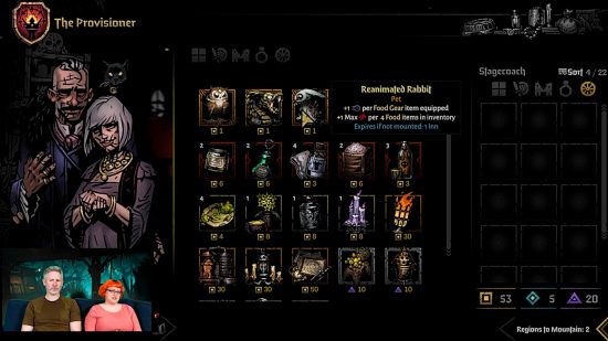 Darkest Dungeon 2 - two developers showing off a selection of the new pets in the Redemption Road update