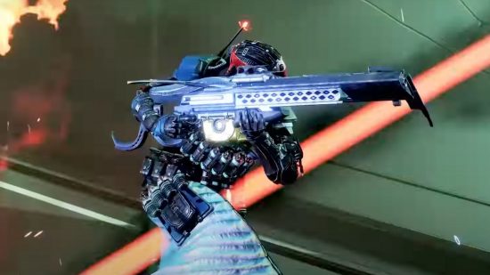 Destiny 2 Deterministic Chaos exotic guide - get the Void machine gun: A Guardian holds the Deterministic Chaos exotic void machine gun.