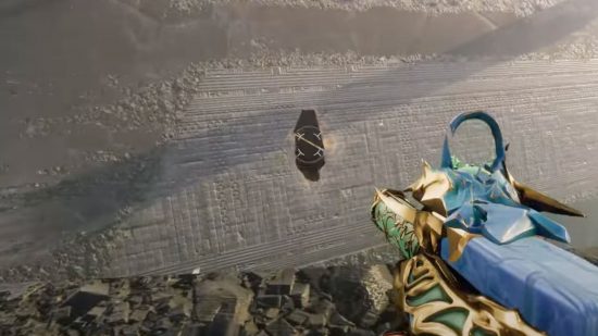 Destiny 2 Root of Nightmares guide: Objek yang ditembakkan Guardian untuk memicu peluncur.