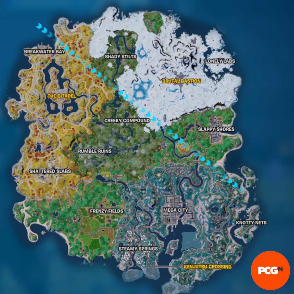 Chapter 4 Fortnite Map Fortnite Chapter 4 Season 3 map and how to find hot spots - Nation Online