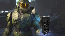Halo Infinite graphics card 4GB: Master Chief holding GPU