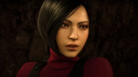 Resident Evil 4 Remake: Ada Wong, one of the protagonists of Capcom's survival horror game, sporting her characteristic bob and turtleneck jumper.