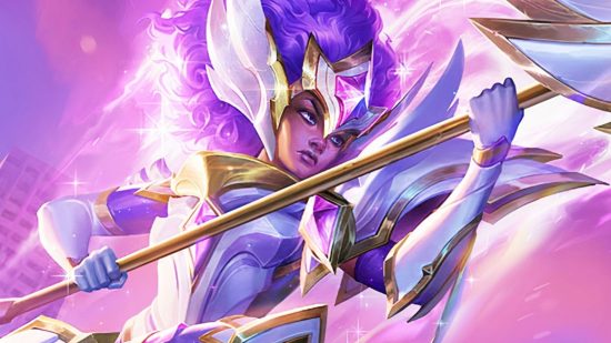 League of Legends champions midscopes start with Neeko and Rell: A fantasy warrior in shining, colourful armour, Rell from Riot Games' MOBA League of Legends