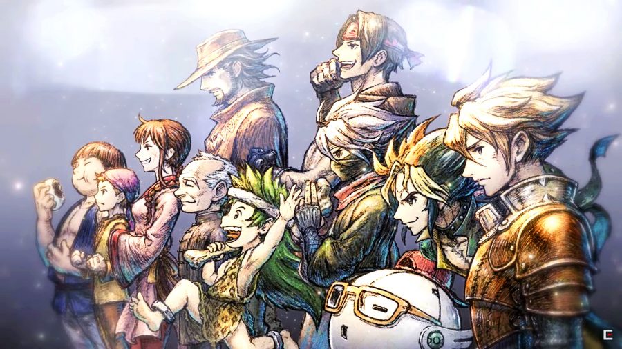 Live A Live - the game's protagonists standing together in a large group