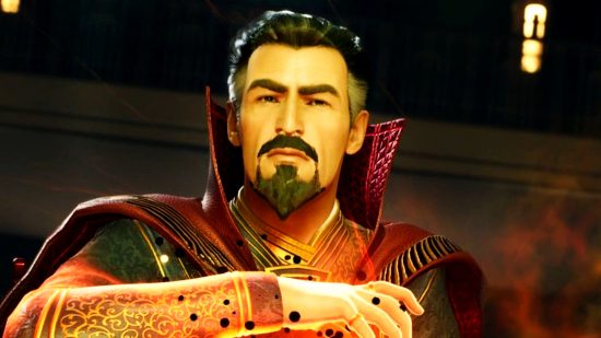 Marvel's Midnight Suns Steam sale - Doctor Strange gives a quizzical look as he ponders his orb