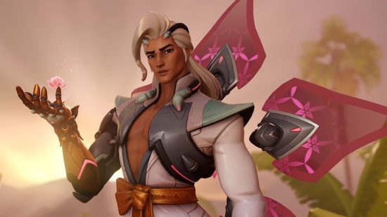 Overwatch 2 season 4: Lifeweaver stands with his Healing Blossom biolight technology in hand.