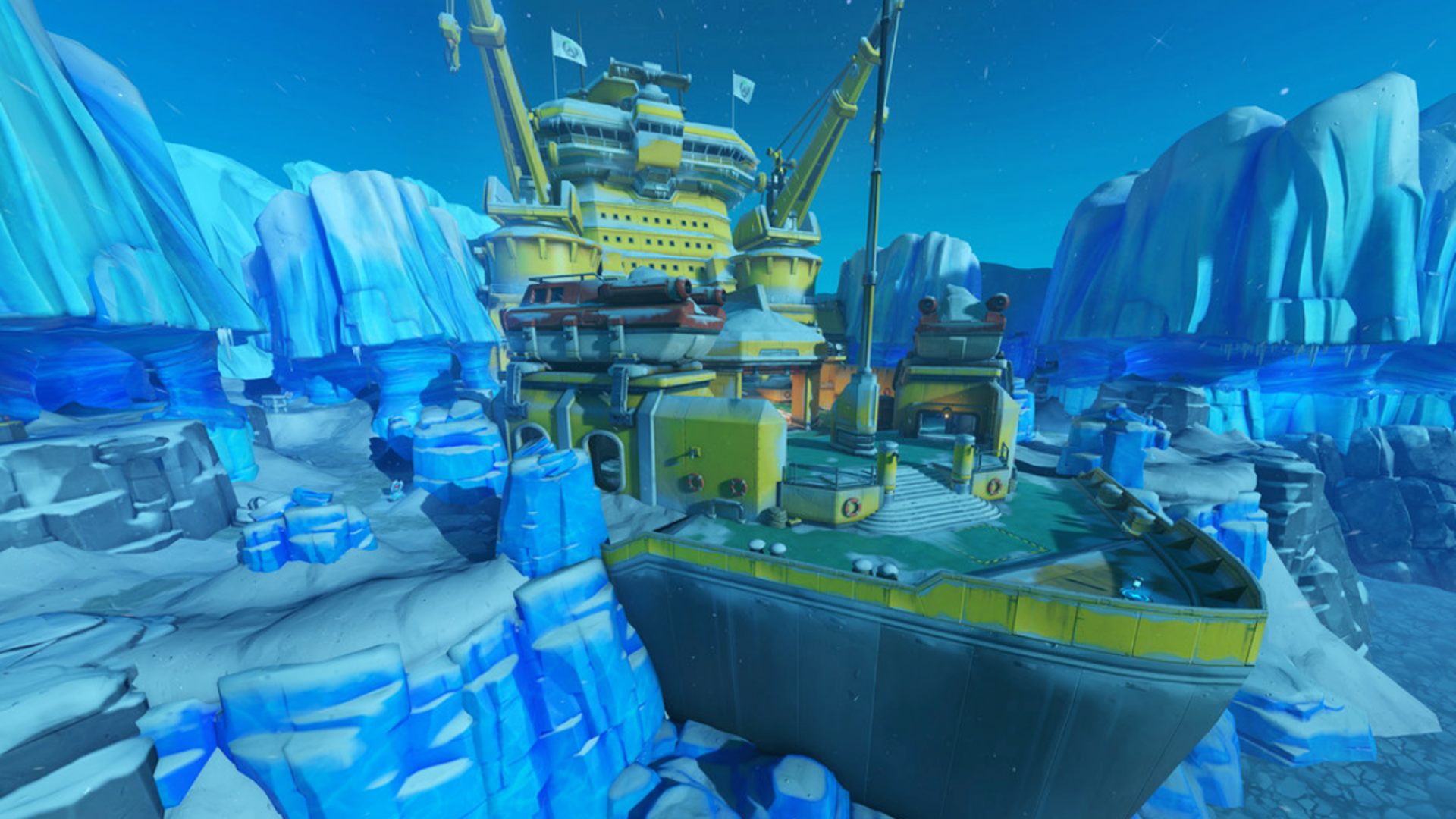 Overwatch 2 season 4 release date: The Antarctic Peninsula, an icy wasteland featuring an icebreaker ship, that debuted in the hero shooter for season 3.