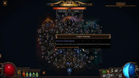 Path of Exile 3.21 Crucible - A new gateway to instantly traverse the Atlas tree