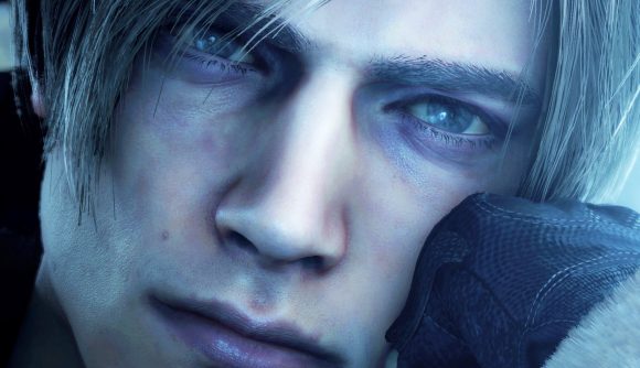 Resident Evil 4 review: A secrent agent with gloves and long hair, Leon Kennedy from Capcom horror game Resident Evil 4 Remake