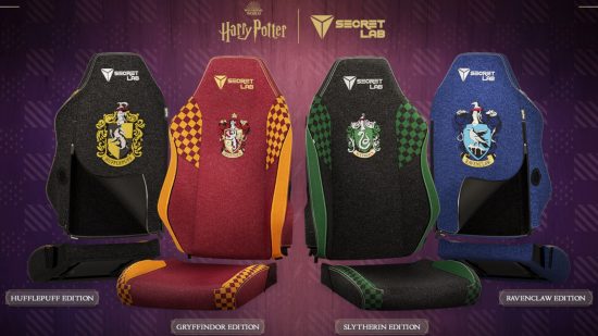 The new Secretlab chair skins featuring Hogwarts houses