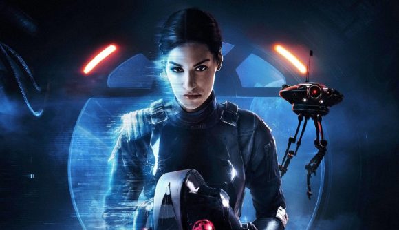 Best Star Wars games: an imperial pilot stands holding her helmet.