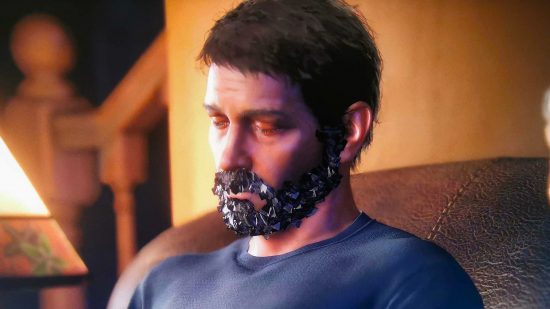 The Last of Us building shaders: Joel with weird beard effects