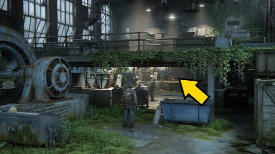 The Last of Us Firefly Pendants locations: an overgrown factory.