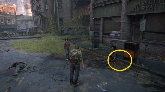 The Last of Us Firefly Pendants locations: a dimly lit abandoned street.